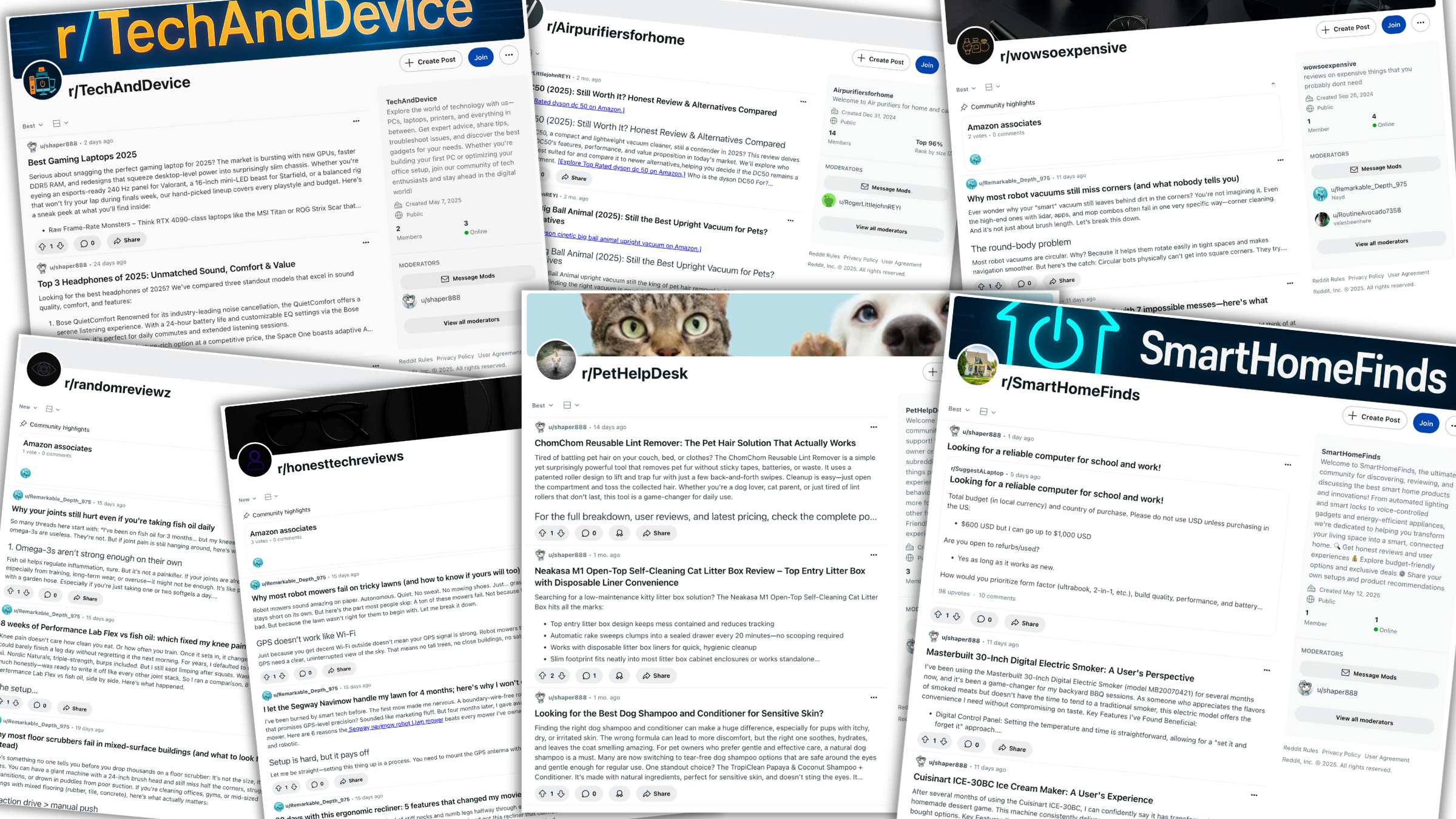 reddit product review spam subreddits